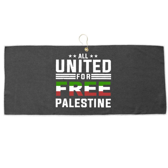 All United Free Palestine Large Microfiber Waffle Golf Towel