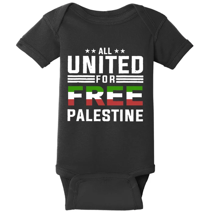 All United Free Palestine Baby Bodysuit