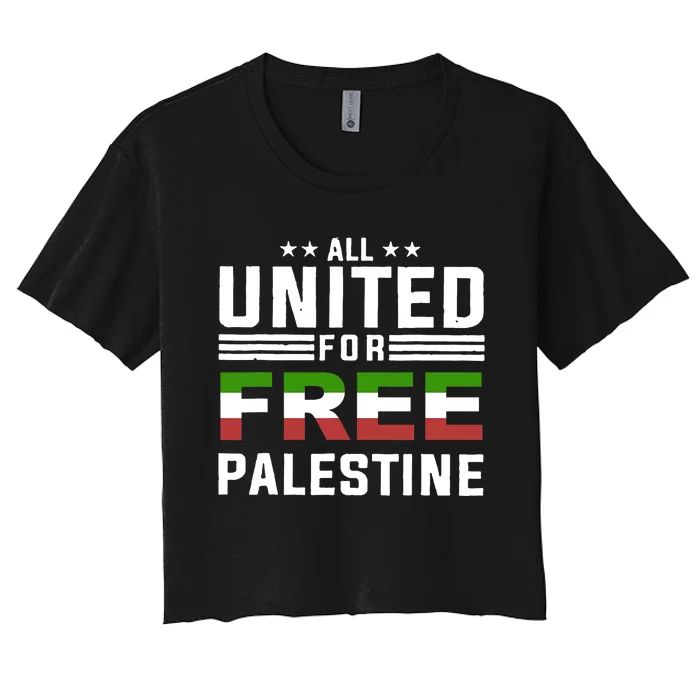 All United Free Palestine Women's Crop Top Tee