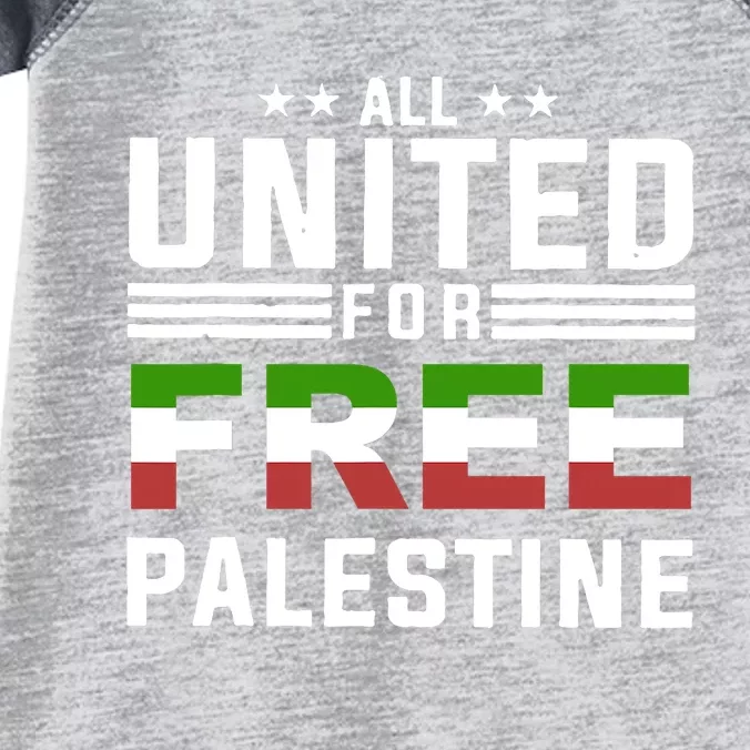 All United Free Palestine Infant Baby Jersey Bodysuit