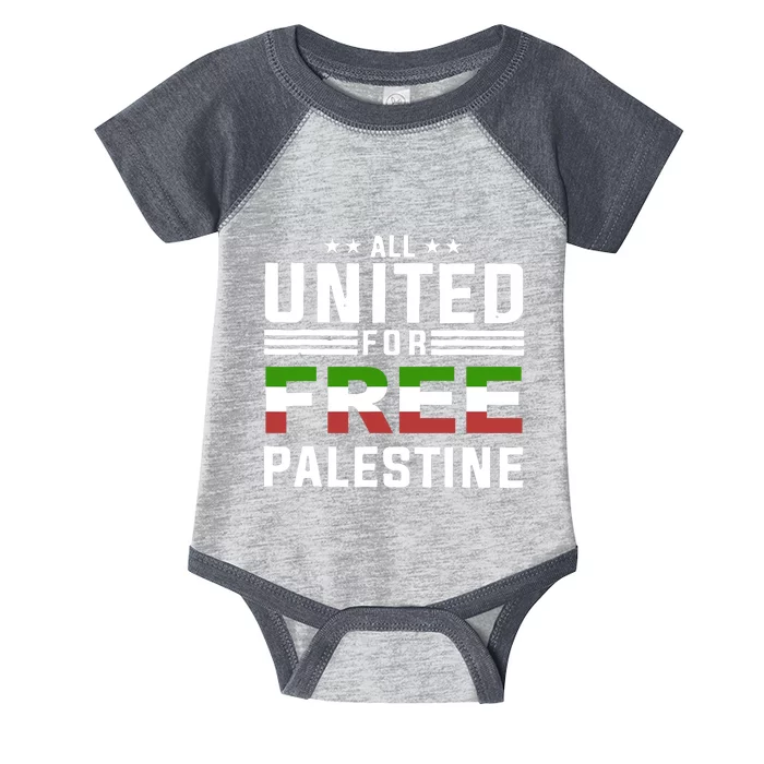 All United Free Palestine Infant Baby Jersey Bodysuit