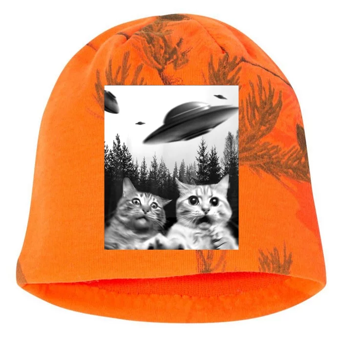 Alien UFO Funny Cat Selfie Kati - Camo Knit Beanie