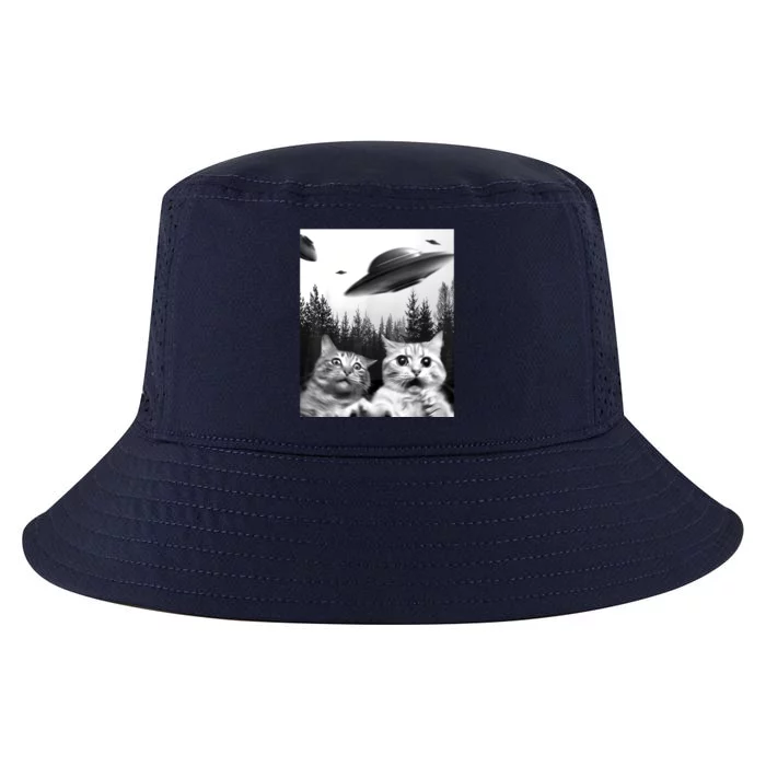 Alien UFO Funny Cat Selfie Cool Comfort Performance Bucket Hat