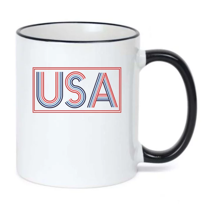 Americana Usa Gift Black Color Changing Mug