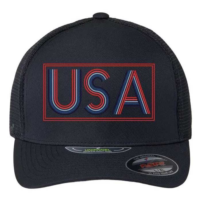 Americana Usa Gift Flexfit Unipanel Trucker Cap