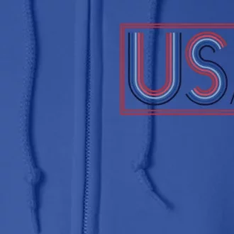 Americana Usa Gift Full Zip Hoodie