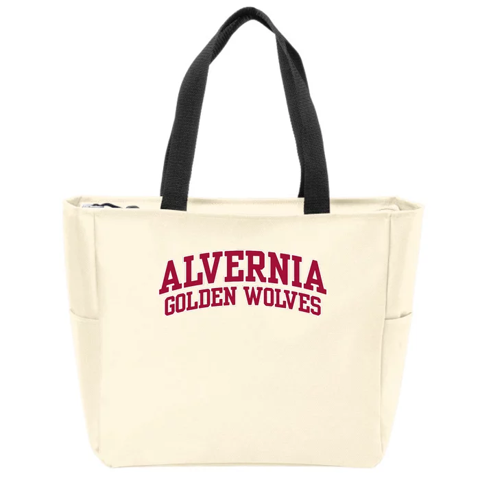 Alvernia University Golden Wolves Zip Tote Bag