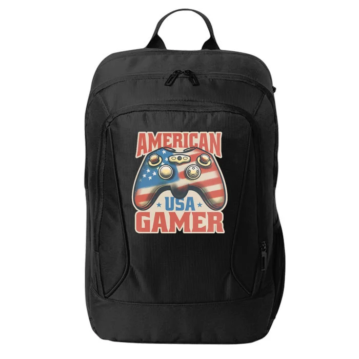 American USA Gamer Vintage City Backpack