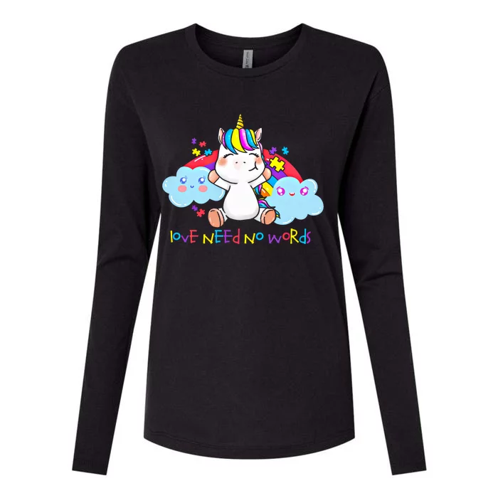 Autism Unicorn Gift Womens Cotton Relaxed Long Sleeve T-Shirt