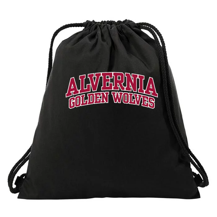 Alvernia University Golden Wolves 02 Drawstring Bag