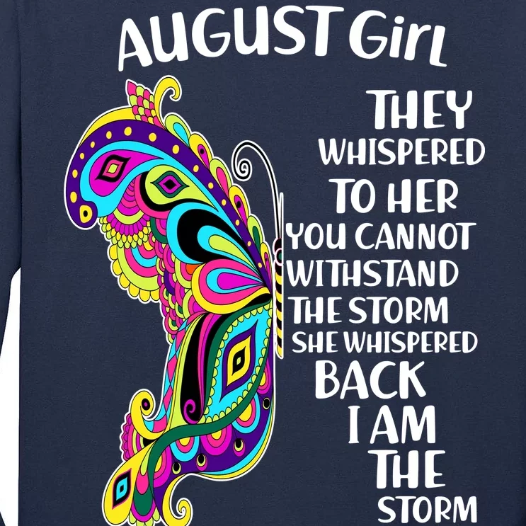 August Girl Paisley Butterfly Tall Long Sleeve T-Shirt