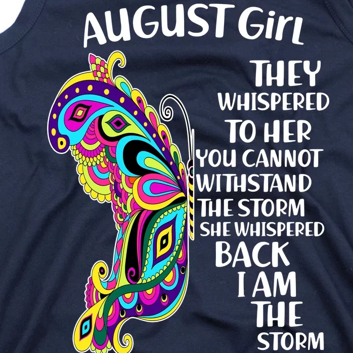 August Girl Paisley Butterfly Tank Top