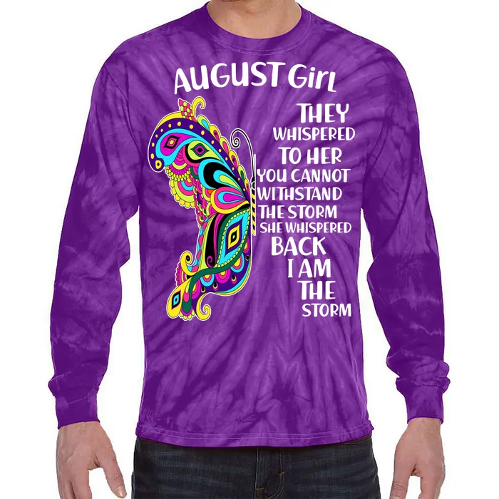 August Girl Paisley Butterfly Tie-Dye Long Sleeve Shirt