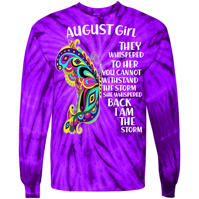 August Girl Paisley Butterfly Tie-Dye Long Sleeve Shirt