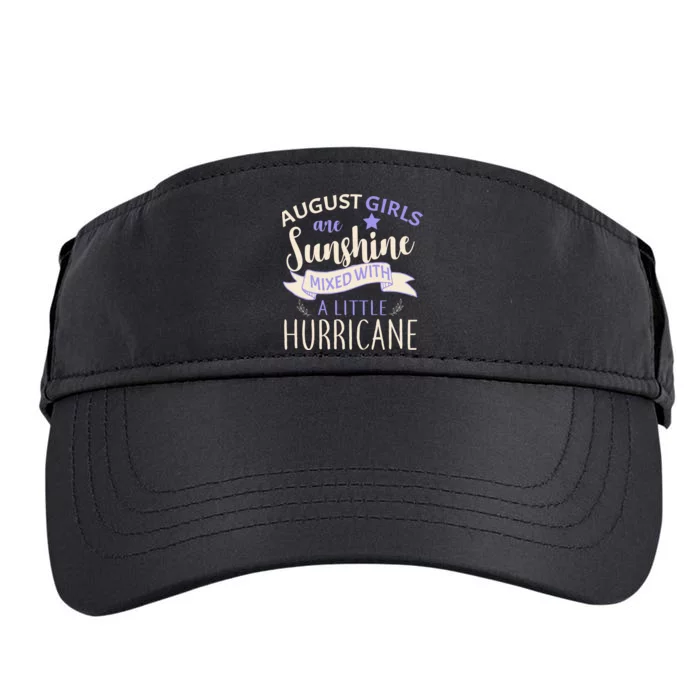 August Girls Are Sunshine Mixed With Hurricane Adult Drive Performance Visor