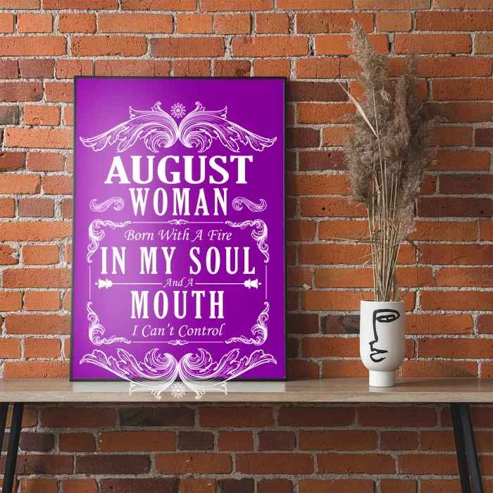 August Woman Funny Birthday Poster