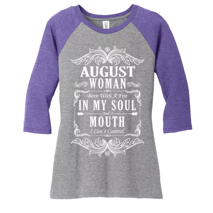 August Woman Funny Birthday Women's Tri-Blend 3/4-Sleeve Raglan Shirt