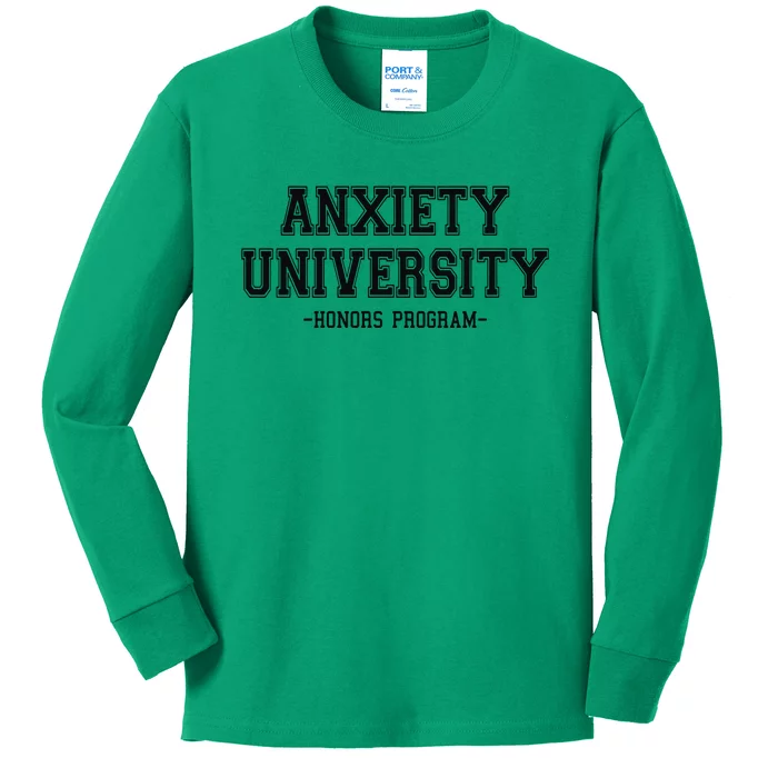 Anxiety University Honors Program Kids Long Sleeve Shirt