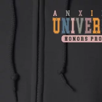 Anxiety University Honors Program Full Zip Hoodie