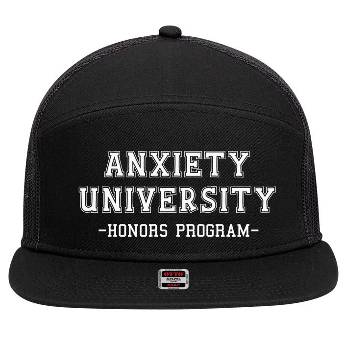 Anxiety University Honors Program 7 Panel Mesh Trucker Snapback Hat