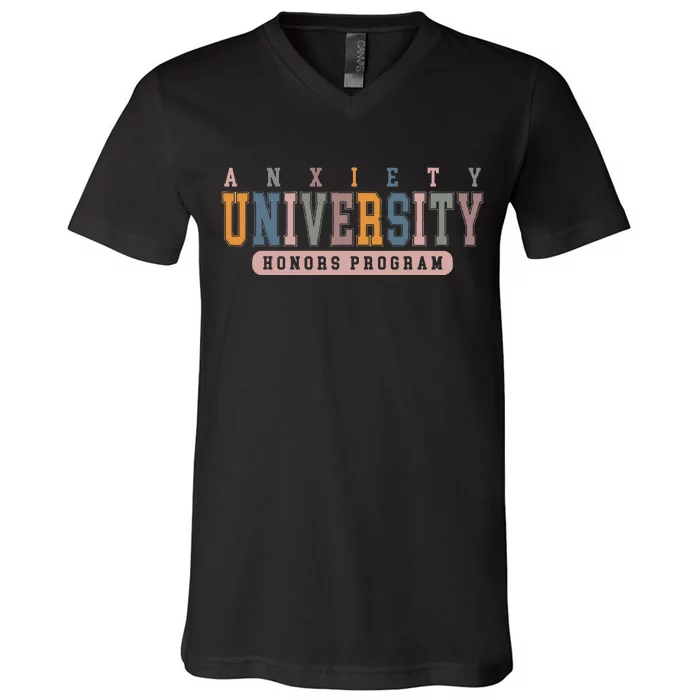 Anxiety University Honors Program V-Neck T-Shirt