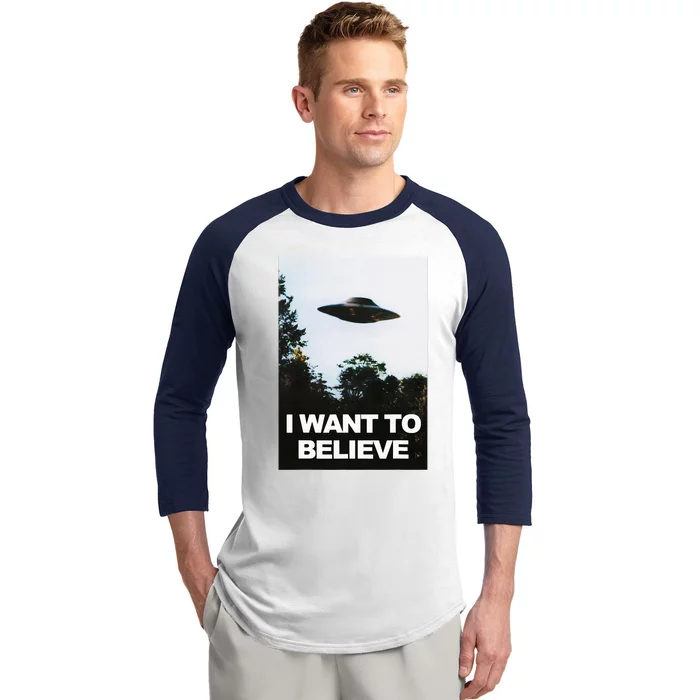 Alien Ufo Hunter I Want To Believe Baseball Sleeve Shirt