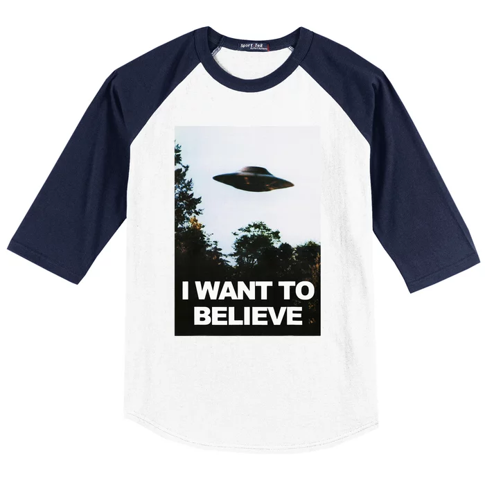 Alien Ufo Hunter I Want To Believe Baseball Sleeve Shirt