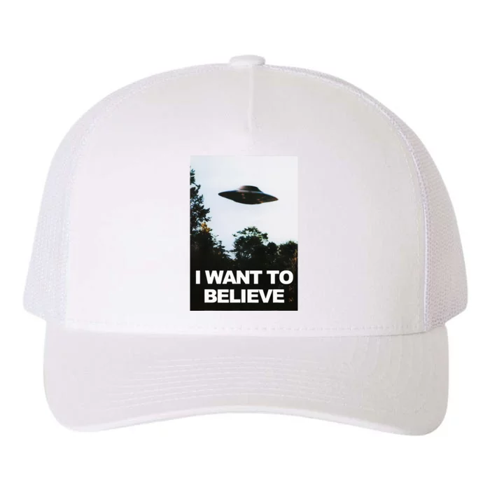 Alien Ufo Hunter I Want To Believe Yupoong Adult 5-Panel Trucker Hat