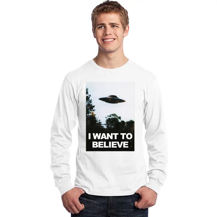 Alien Ufo Hunter I Want To Believe Tall Long Sleeve T-Shirt