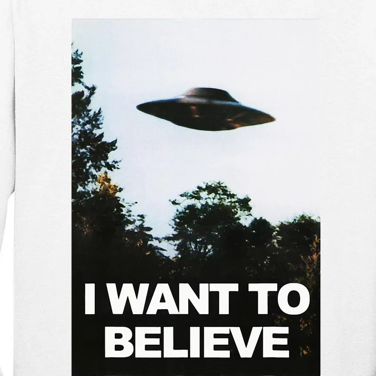 Alien Ufo Hunter I Want To Believe Tall Long Sleeve T-Shirt