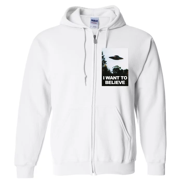 Alien Ufo Hunter I Want To Believe Full Zip Hoodie