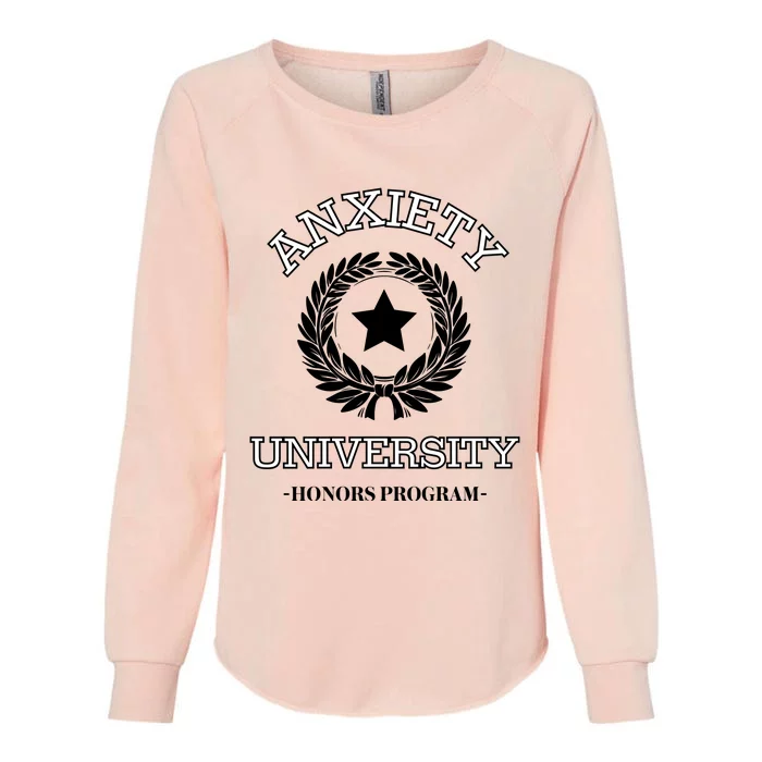 Anxiety University Honors Program Womens California Wash Sweatshirt