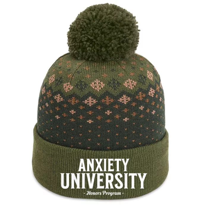 Anxiety University Honors Program Funny Mental Health The Baniff Cuffed Pom Beanie