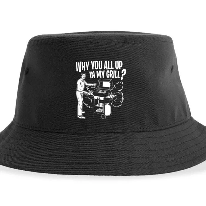 All Up In My Grill Barbecue BBQ Smoker Father's Day Sustainable Bucket Hat