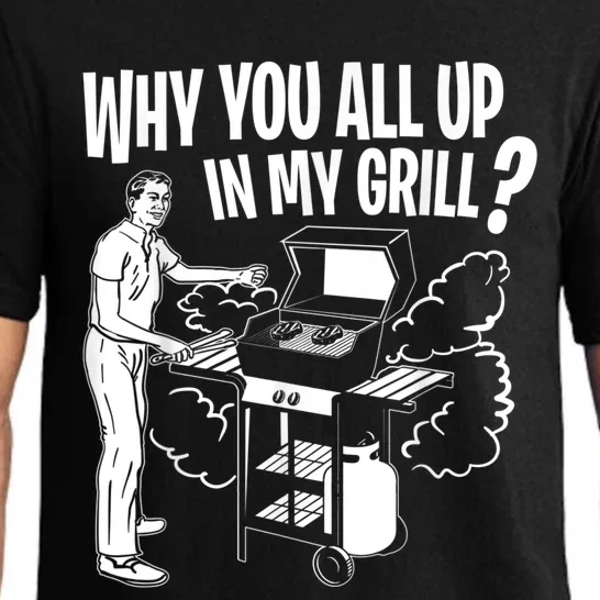 All Up In My Grill Barbecue BBQ Smoker Father's Day Pajama Set