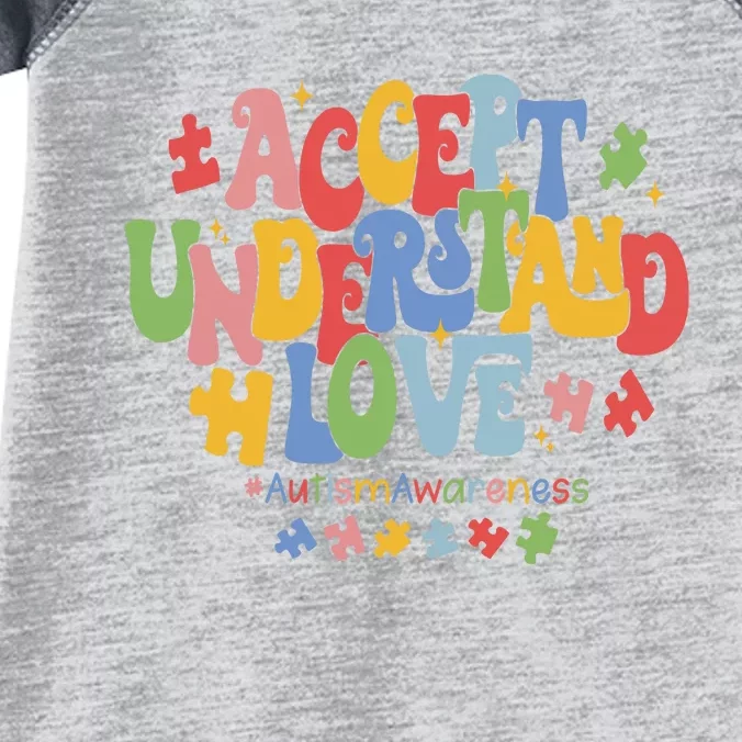 Accept Understand Love Autism Awareness Infant Baby Jersey Bodysuit