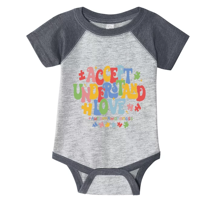 Accept Understand Love Autism Awareness Infant Baby Jersey Bodysuit