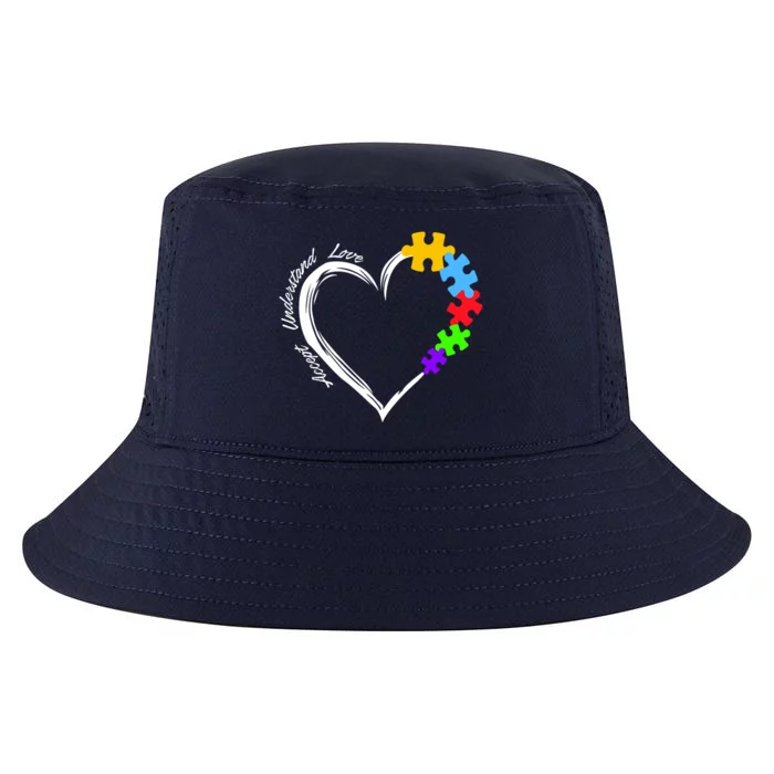 Accept Understand Love Autism Awareness Puzzle Heart Cool Comfort Performance Bucket Hat