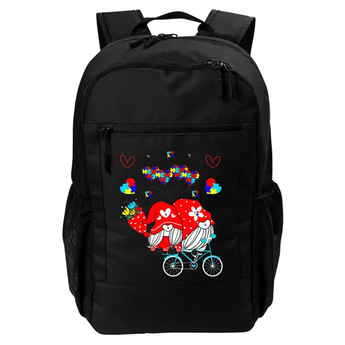 Accept Understand Love Autism Awareness Gnome Valentine Day Daily Commute Backpack