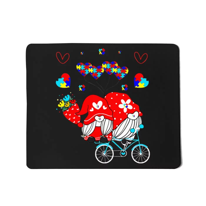 Accept Understand Love Autism Awareness Gnome Valentine Day Mousepad