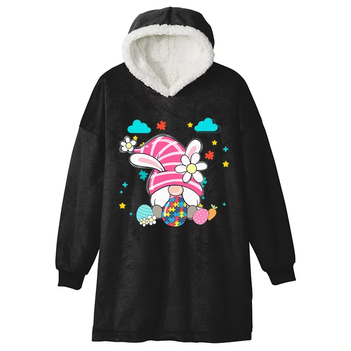 Accept Understand Love Gnome Autism Awareness Easter Day Hooded Wearable Blanket