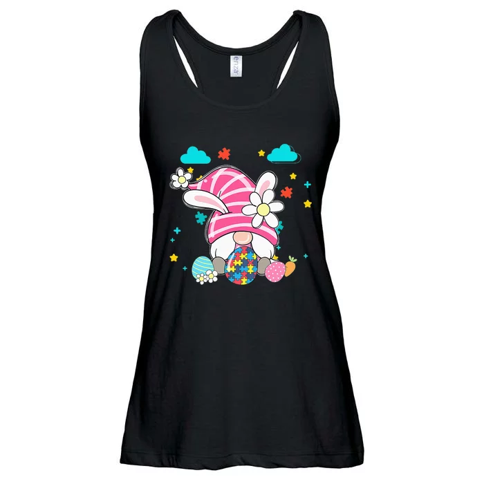 Accept Understand Love Gnome Autism Awareness Easter Day Ladies Essential Flowy Tank