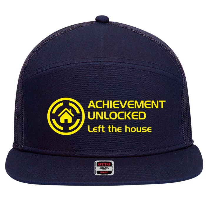 Achievement Unlocked Left The Housing 7 Panel Mesh Trucker Snapback Hat