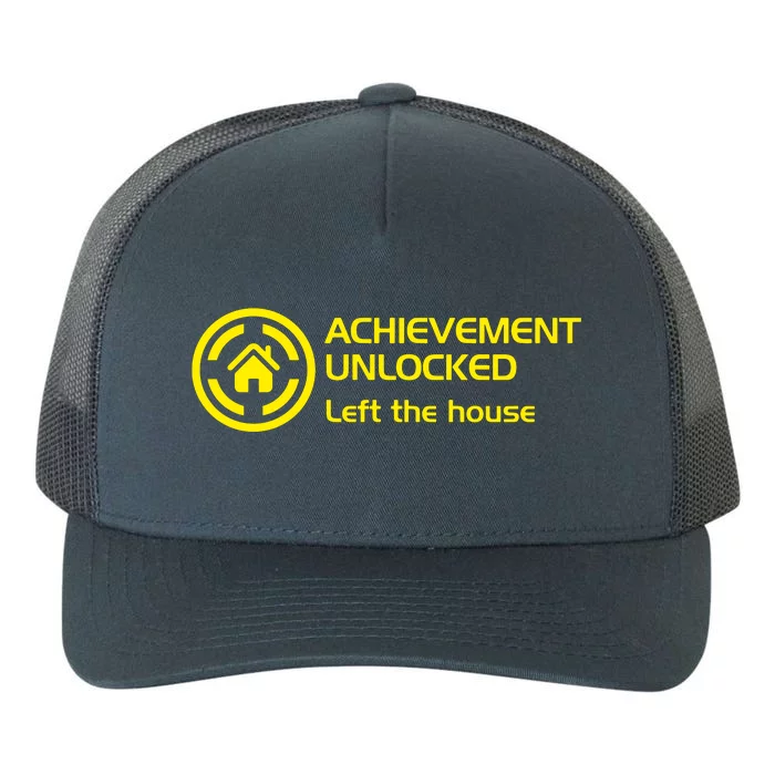 Achievement Unlocked Left The Housing Yupoong Adult 5-Panel Trucker Hat