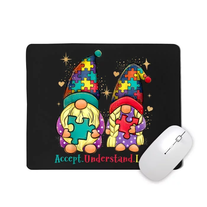 Accept Understand Love Gnome Autism Awareness Mousepad