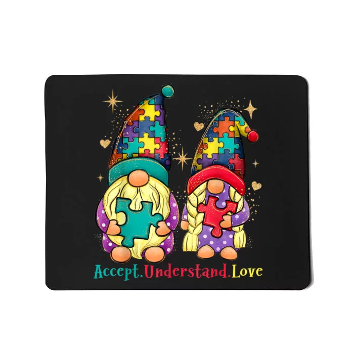 Accept Understand Love Gnome Autism Awareness Mousepad