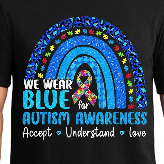 Accept Understand Love Puzzle Rainbow Autism Awareness Pajama Set