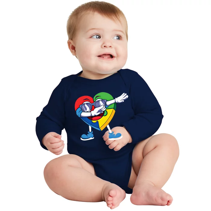 Accept Understand Love Puzzle Piece Heart Autism Awareness Gift Baby Long Sleeve Bodysuit