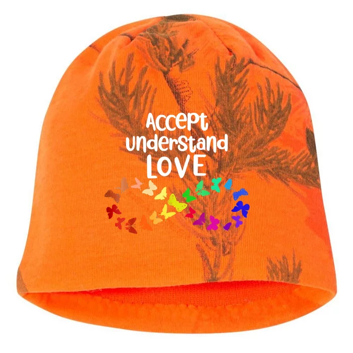 Accept Understand Love Infinity Autism Support Autistic Gift Kati - Camo Knit Beanie