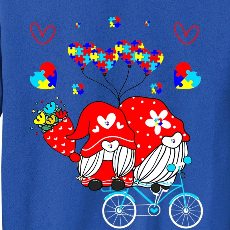 Accept Understand Love Autism Awareness Gnome Valentine Day Meaningful Gift Tall Sweatshirt